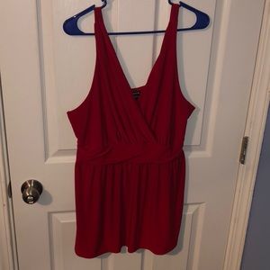 Torrid size 2 Red surplice baby doll Tank